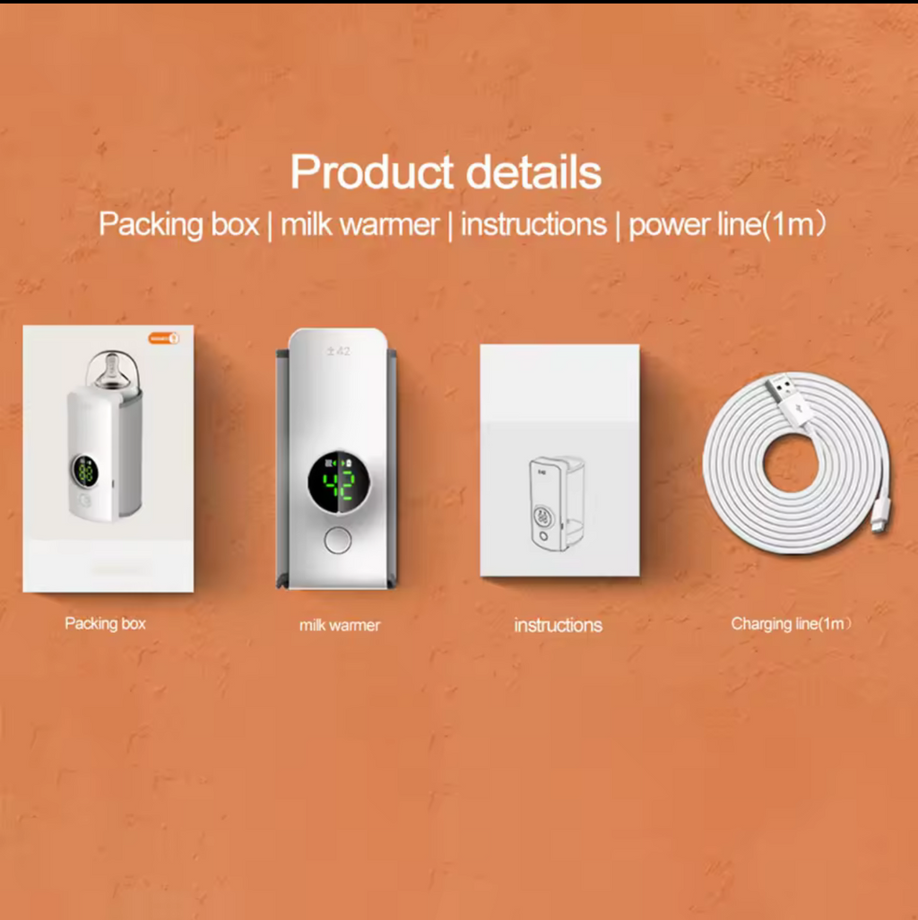 Chauffe-Biberon Portable Sans Fil Rechargeable - Affichage Digital