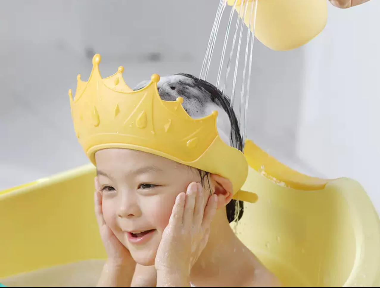 Visière de Protection Bain Bébé Anti-Shampoing - Ajustable et Confortable