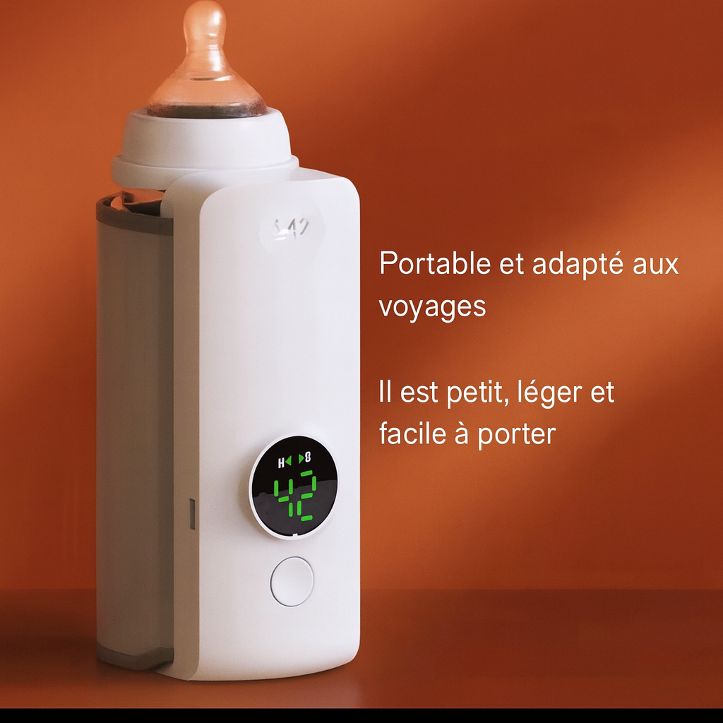 Chauffe-Biberon Portable Sans Fil Rechargeable - Affichage Digital